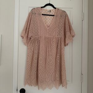 Pink lace Anthropologie dress